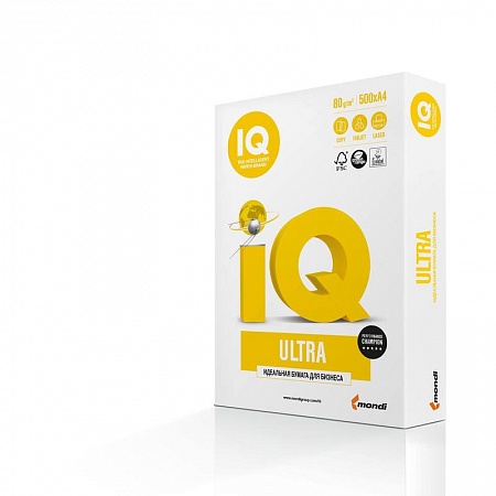 Бумага для офисной техники IQ Ultra (А4, 80 г/кв.м, белизна 168% CIE, 500 листов)